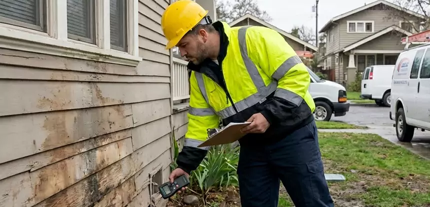 Water Damage Exterior Wall North Metro